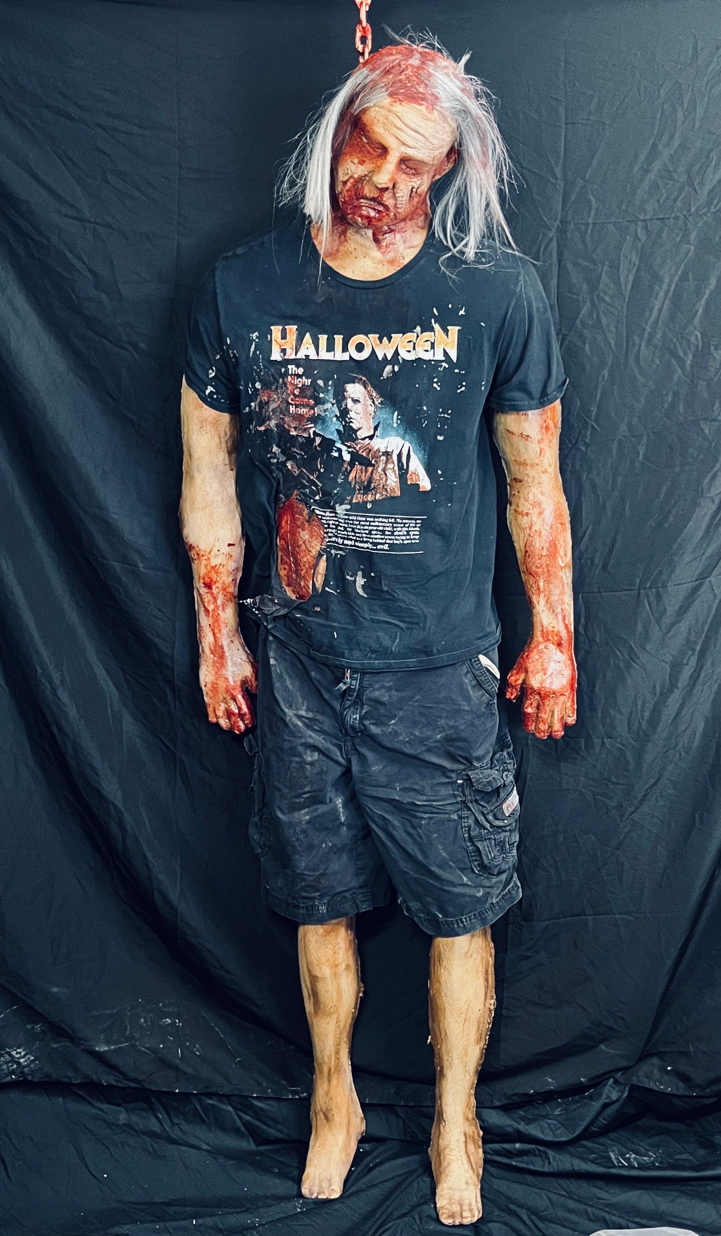 Stabbed Steve Halloween corpse haunted house prop