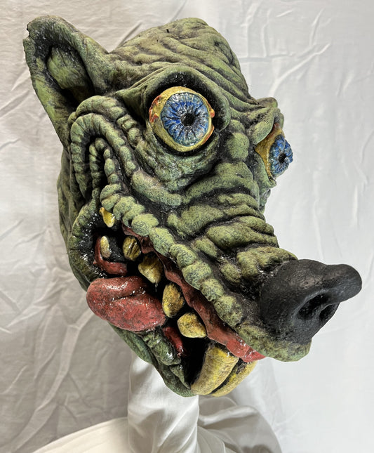 Green Rat latex mask